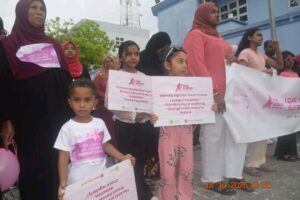 18-10-2025 ގައި ހުޅުމީދޫގައި ބޭއްވުނު " ޕިންކް ރިބަން ރަން-ވޯކް"