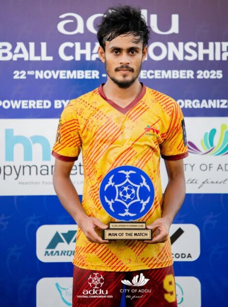 މި މެޗުގެ މޮޅު ކުޅުންތެރިއަކަށް ހޮވުނީ ފްރެންޑްސް ކްލަބްގެ ޔޫސުފު.