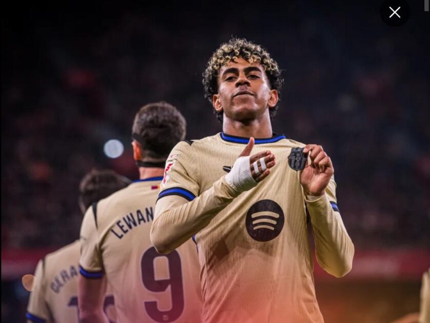 ލަމީން މިމެޗްގައި ކާމިޔާބުކޮށްދިން ލަނޑަކީ ޕެޑްރީ ދިން ޕާހަކުން ފޮނުވާލި ބޯޅަ ގޯލުގެ ދުރު ކަނަށް ވަރަށް ހިތްގައިމު ގޮތަކަށް ވައްދާލައިގެން ކާމިޔާބުކޮށް ދިން ލަނޑެެއް 