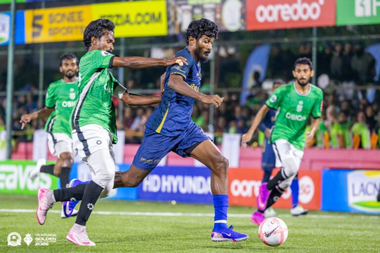 ޕެނަލްޓީ ޖަހައިގެން އޭދަފުށި ހިތްދަތިގޮތަކަށް ބަލިކޮށް ނައިވާދޫ ޖެހިޖެހިގެން ދެވަނަ ފައިނަލަށް